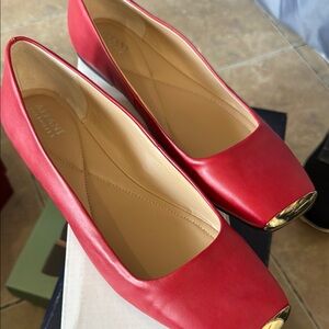 Alfani Women's Red Flats with Gold Accents